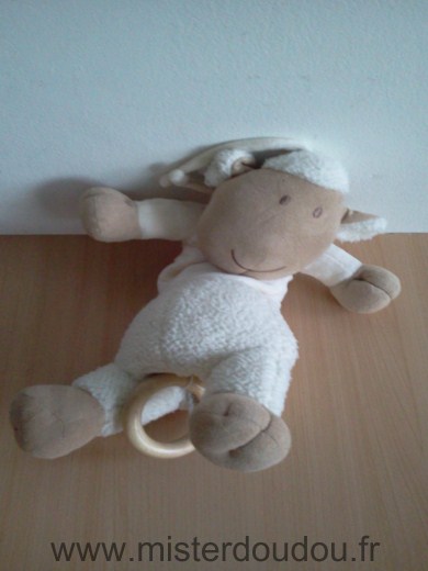 Doudou Mouton Nature et découvertes Ecru beige 