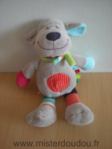 Doudou Mouton Nicotoy Gris multicolore 