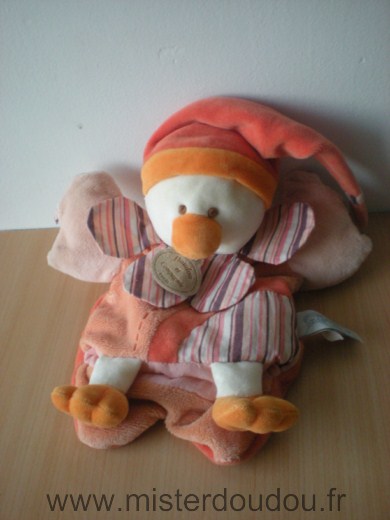 Doudou Oiseau Doudou et compagnie Banjo l'oiseau orange 