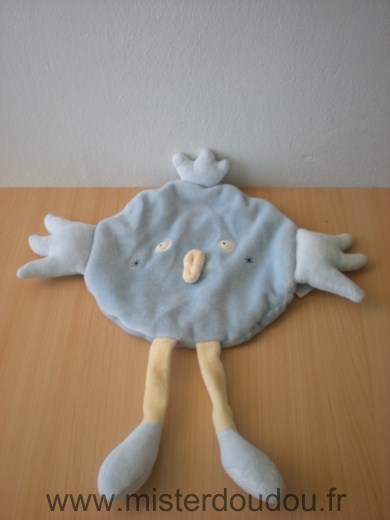 Doudou Oiseau Sucre d orge Bleu 