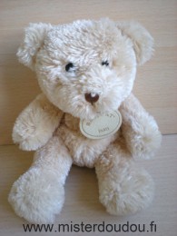 Doudou Ours Baby nat Beige 