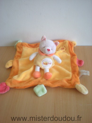 Doudou Ours Baby nat Jaune orange 