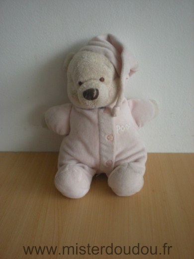 Doudou Ours Disney Rose 