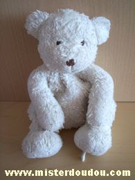 Doudou Ours Du pareil au même Blanc Usé - petit prix  -pour dépanner -