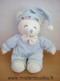 Doudou Ours Gipsy Bleu blanc Baby bear