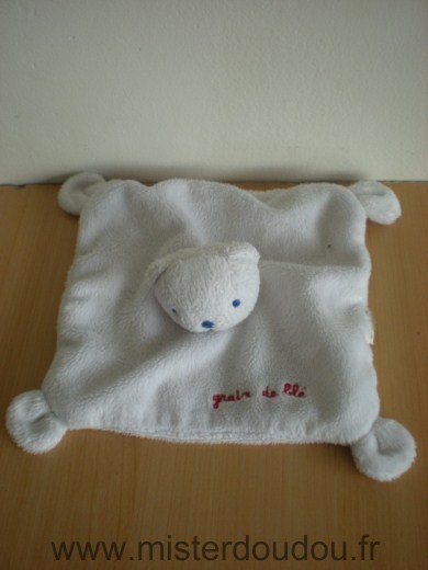 Doudou Ours Grain de ble Blanc 