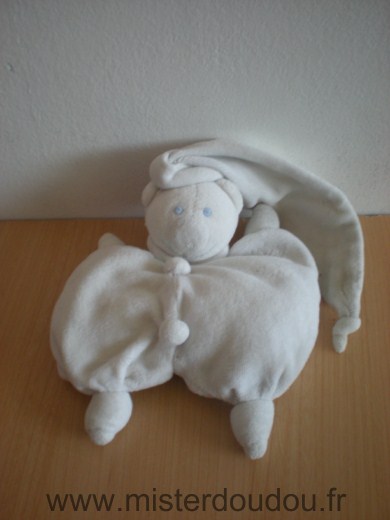 Doudou Ours Jollybaby Bleu ecru très clair 