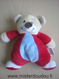 Doudou Ours - Marque non connue - Rouge bleu bmf Marque bmf?