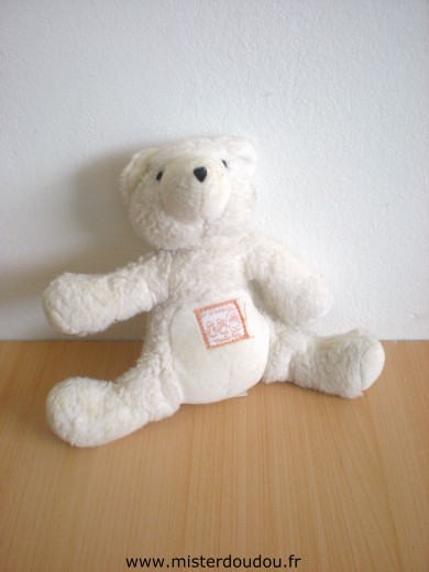 Doudou Ours Moulin roty Blanc (sur le banquise) Doudou usagé, le proposons pour dépanner