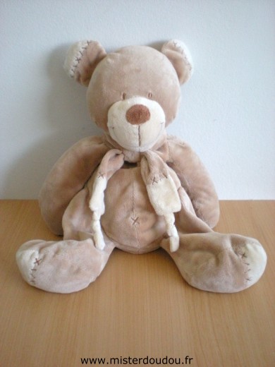 Doudou Ours Nicotoy Beige Grand modèle