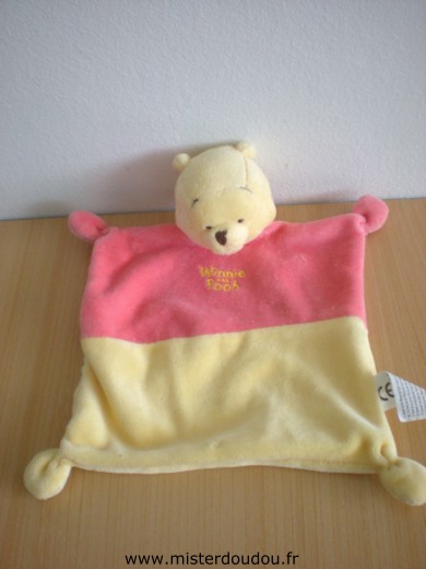 Doudou Ours Nicotoy Winnie the pooh rouge jaune disney 