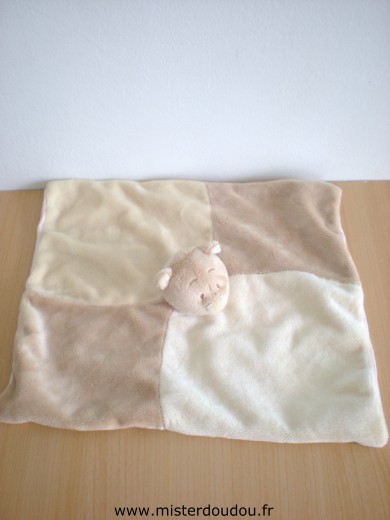 Doudou Ours Noukie s Beige clair beige foncé dessus rose dessous 