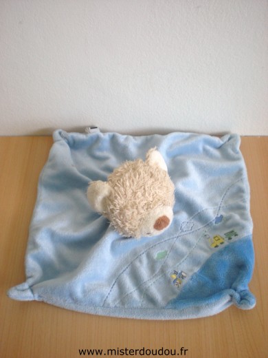 Doudou Ours Tex Bleu 