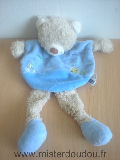 Doudou Ours Tex Bleu 