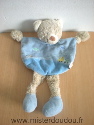 Doudou Ours Tex Bleu 