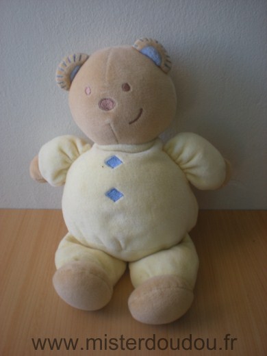 Doudou Ours Tex Jaune 