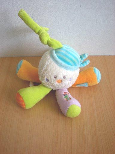 Doudou Pieuvre Baby sun Multicolore 