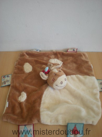 Doudou Poney Noukie s Pinto beige marron 