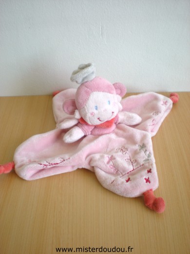 Doudou Poupée Nicotoy Fée kitchoun rose 