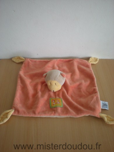 Doudou Singe Moulin roty Orange beige les loustics 