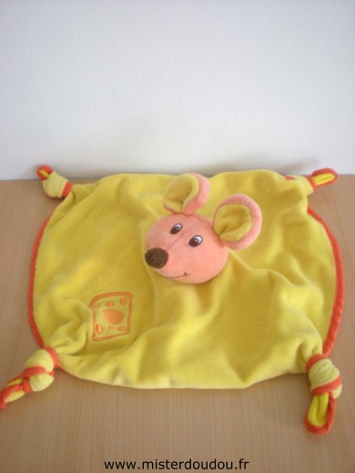 Doudou Souris Gipsy Jaune orange 