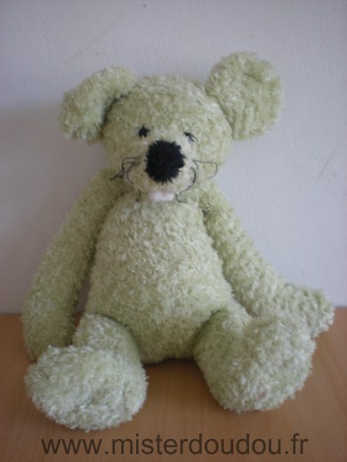 Doudou Souris Gipsy Vert nez noir 