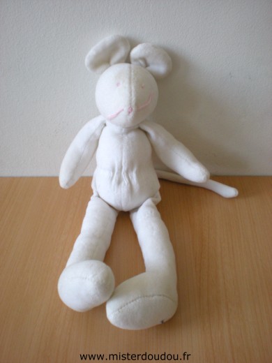 Doudou Souris Moulin roty Blanc 