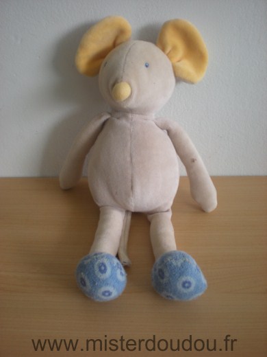 Doudou Souris Moulin roty Gris 