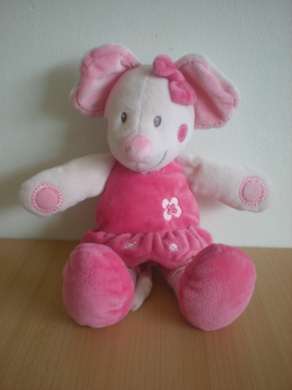 Doudou Souris Nicotoy Rose 