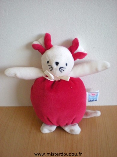 Doudou Souris Sucre d orge Blanc rouge 