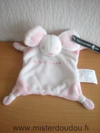 Doudou Souris Tout compte fait Rose blanc 