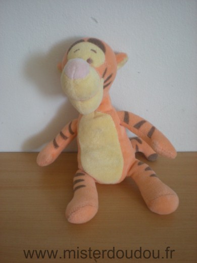 Doudou Tigre Disney Tigrou orange jaune 