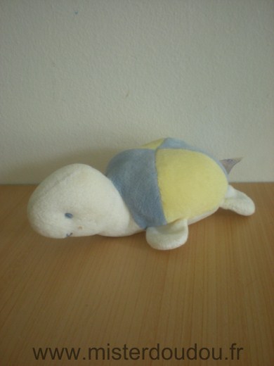 Doudou Tortue Noukie s Bleu jaune 