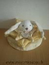 Lapin-Doudou-et-compagnie-Jaune-etoile-fleur-Petit-modele