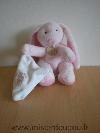 Lapin-Doudou-et-compagnie-Rose-mouchoir-blanc