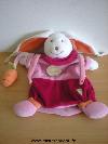 Lapin-Doudou-et-compagnie-Rose-orange-blanc-tenant-une-carotte