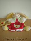 Lapin-Doudou-et-compagnie-Rouge-blanc-jaune-fleur-jaune