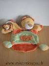 Lion-Doudou-et-compagnie-Jaune-vert-orange-avec-bebe-lion