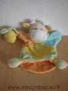 Vache-Doudou-et-compagnie-Jaune-bleu-irange-jaune-Doudou-usage-petit-prix